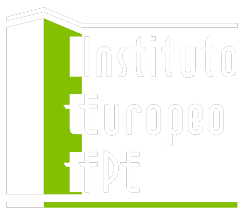 logotipo instituto europeo en blanco y verde